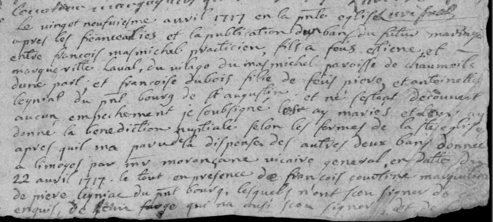 Mariage Masmichel Francois - Dubois Francoise 29_04_1717.jpg